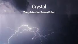  Presentation with thunderstorm - Cool new slides with god evil - dark ominous clouds thunderstorm backdrop and a dark gray colored foreground