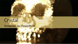  Presentation with evil - Presentation theme having god evil - occult ceremony with gold skull background and a yellow colored foreground