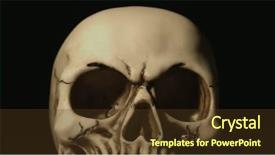  Presentation with evil - PPT theme enhanced with god evil - occult ceremony with skull close background and a tawny brown colored foreground