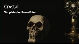  Presentation with evil - Amazing slides having god evil - occult ceremony with skull close backdrop and a black colored foreground