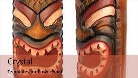  Presentation with ritual - Presentation design with god evil - ritual totem idol background and a red colored foreground