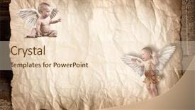  Presentation with angel - Colorful slide deck enhanced with god heaven - angel backdrop and a lemonade colored foreground