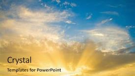  Presentation with god light - Colorful presentation enhanced with god heaven - holy light backdrop and a yellow colored foreground