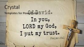  Presentation with bible psalms - PPT layouts enhanced with god i put my trust background and a mint green colored foreground