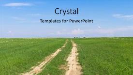  Presentation with forward - Audience pleasing slide deck consisting of god leads way - green forward path backdrop and a  colored foreground