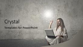  Presentation with enlightenment - Slide deck with god miracles - enlightenment background and a light gray colored foreground