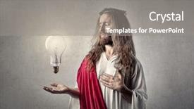  Presentation with fotos de jesus - PPT layouts featuring god miracles - jesus with laptop background and a gray colored foreground