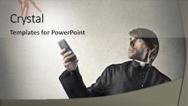  Presentation with god - Slide deck having god miracles - surprised priest background and a light gray colored foreground