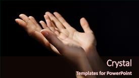  Presentation with god - Audience pleasing slide deck consisting of god miracles - woman praying in darkness backdrop and a wine colored foreground