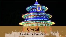  Presentation with lantern chinese - Presentation featuring god new year - chinese temple during lantern festival background and a  colored foreground