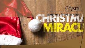  Presentation with miracles - Colorful slide deck enhanced with god new year - christmas miracles backdrop and a coral colored foreground