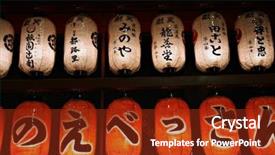  Presentation with lanterns - Cool new presentation theme with god new year - japanese paper lanterns backdrop and a tawny brown colored foreground