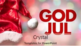  Presentation with merry christmas - Cool new theme with god new year - merry christmas in swedish backdrop and a coral colored foreground