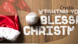  Presentation with blessed - PPT theme having god new year - wishing you a blessed christmas background and a coral colored foreground