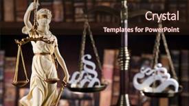  Presentation with lady justice - Beautiful presentation design featuring god of law statue backdrop and a wine colored foreground