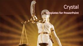  Presentation with lady justice - Presentation theme with god of law statue background and a tawny brown colored foreground