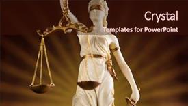  Presentation with lady justice - Audience pleasing presentation consisting of god of law statue backdrop and a wine colored foreground