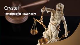  Presentation with lady justice - Colorful presentation enhanced with god of law statue backdrop and a wine colored foreground
