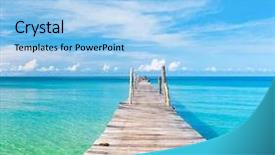  Presentation with god - Amazing PPT theme having god path - jetty to the blue living backdrop and a light blue colored foreground