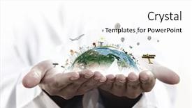  Presentation with nursing care plan - Theme enhanced with gods protection - care and protect our planet background and a  colored foreground