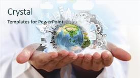  Presentation with nursing care plan - PPT theme having gods protection - care and protect our planet background and a sky blue colored foreground