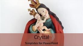  Presentation with virgin mary - PPT layouts consisting of rolled up 200 dollar note wrapped with chains and secured with a padlock on an isolated background background and a light gray colored foreground