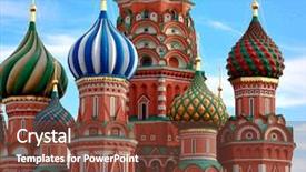  Presentation with hall fame of red stamp - PPT theme having god s temple - domes of the famous head background and a tawny brown colored foreground