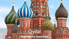  Presentation with russia - PPT theme enhanced with god s temple - domes of the famous head background and a tawny brown colored foreground