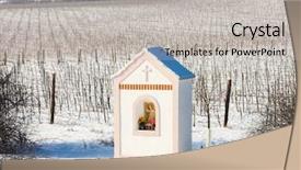  Presentation with torture - Presentation design enhanced with god's torture near hnanice with winter vineyard southern moravia czech republic background and a light gray colored foreground