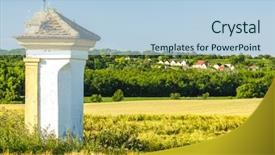  Presentation with torture - Presentation design featuring god's torture near jaroslavice czech republic background and a light blue colored foreground