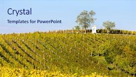  Presentation with torture - Cool new presentation design with god's torture with autumnal vineyard modre hory southern moravia czech republic backdrop and a sky blue colored foreground