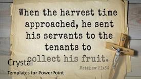  Presentation with bible verses - Slides with bible verses from matthew when background and a mint green colored foreground