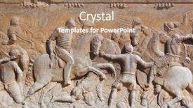  Presentation with granada - Slide set enhanced with god war - bas-relief of the palace background and a coral colored foreground