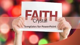  Presentation with faith - Presentation theme having god war - faith card with colorful background background and a coral colored foreground