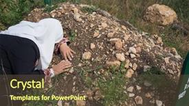  Presentation with grave muslim - PPT theme consisting of god war - muslim woman visiting grave background and a tawny brown colored foreground