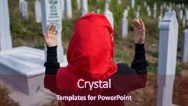  Presentation with grave muslim - PPT layouts having god war - muslim woman visiting grave background and a wine colored foreground
