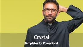  Presentation with catholic missa arwah - Slide deck with god we trust - adult hispanic catholic priest man background and a dark gray colored foreground