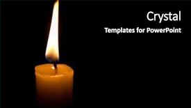  Presentation with trust god - Slide set featuring god we trust - candle on a black background background and a black colored foreground