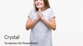  Presentation with beautiful midnight sun over - Cool new PPT theme with god we trust - young beautiful girl over isolated backdrop and a white colored foreground