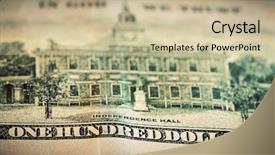  Presentation with trust god - Presentation theme featuring god we trust motto background and a soft green colored foreground