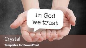  Presentation with trust god - Theme with god we trust written background and a coral colored foreground