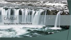  Presentation with iceland - PPT layouts having godafoss-waterfall-in-iceland-during background and a light gray colored foreground