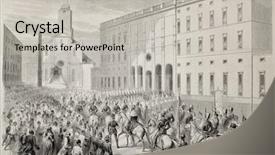  Presentation with king - PPT layouts having godefroy and durand after sketch background and a light gray colored foreground