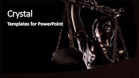  Presentation with justice goddess - Beautiful presentation theme featuring godess law - cut out image backdrop and a  colored foreground