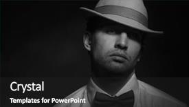  Presentation with fashion - Slide deck having godfather - handsome young fashion man background and a dark gray colored foreground