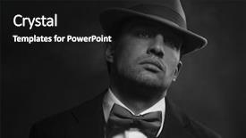  Presentation with handsome - Audience pleasing PPT theme consisting of godfather - handsome young fashion man backdrop and a black colored foreground