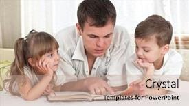  Presentation with family children - Amazing theme having photo of a young teen with eyeglasses and bored in front of a laptop computer backdrop and a wine colored foreground