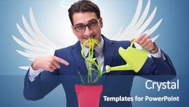  Presentation with angel - Audience pleasing presentation design consisting of  backdrop and a  colored foreground