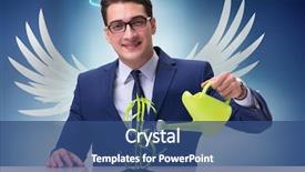  Presentation with angel - Presentation theme consisting of  background and a  colored foreground