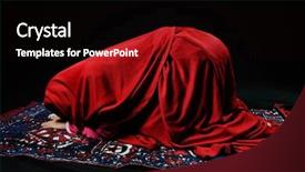  Presentation with muslim - Slides consisting of godly love - muslim girl praying background and a black colored foreground